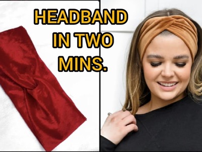 EASY TWIST HEADBAND. How to make Velvet Twist Turban headband #turbantutorial  #velvet  #turban