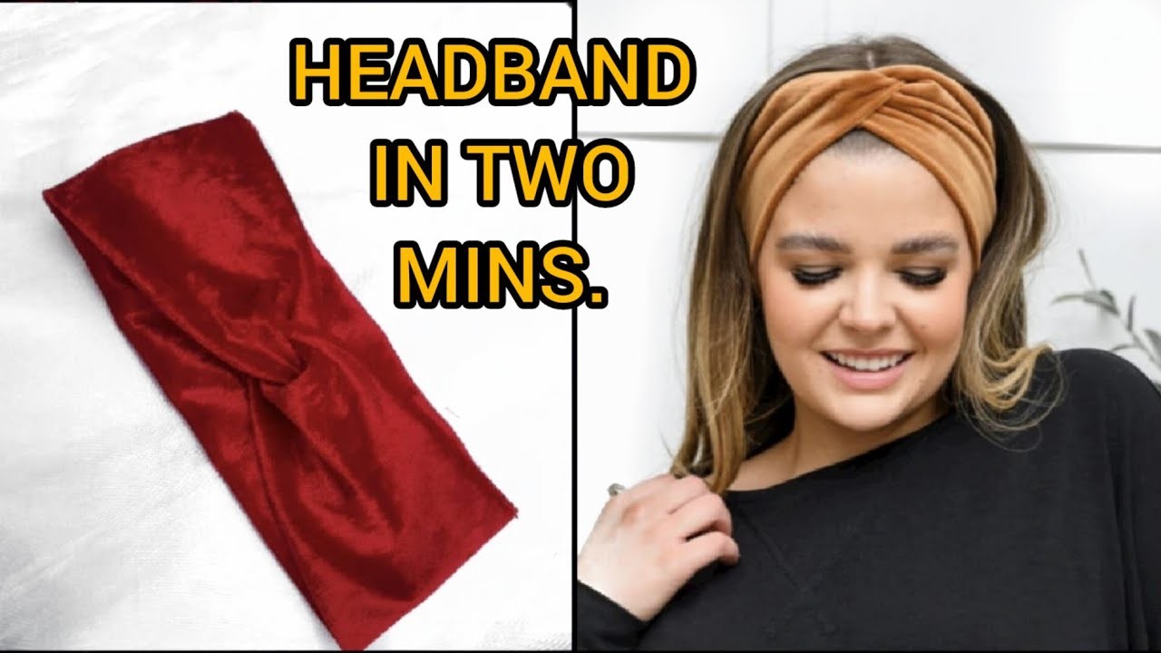 EASY TWIST HEADBAND. How to make Velvet Twist Turban headband #turbantutorial  #velvet  #turban