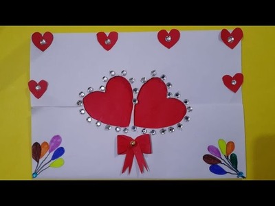 Heart Shape Greeting Card Idea|DIY paper Crafts|easy birthday card| mother's day special|gift ideas|