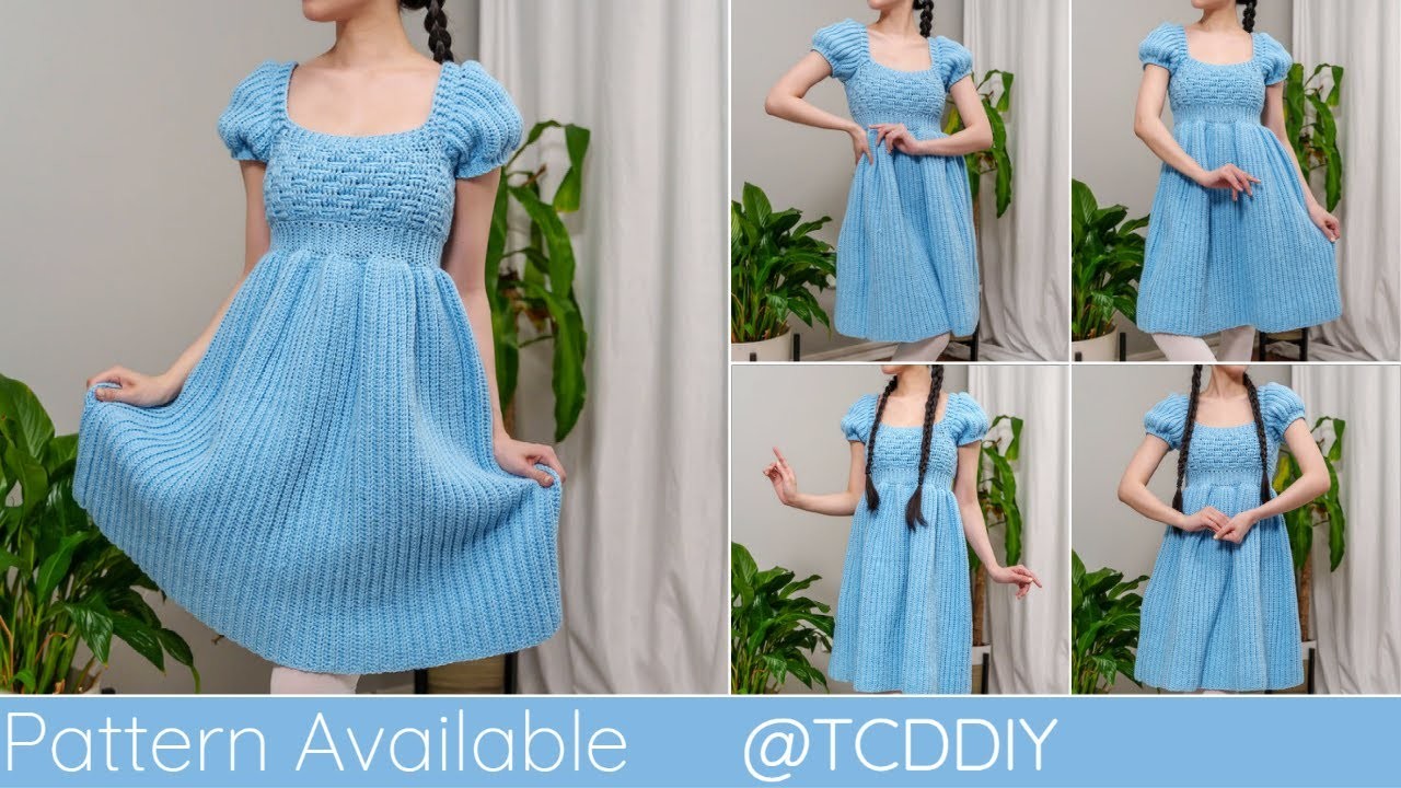 How to Crochet a Puff Sleeve Dress | Pattern & Tutorial DIY