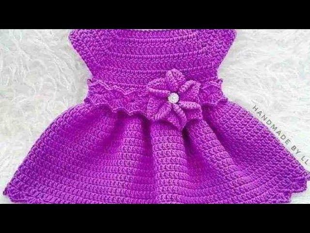 How to crochet baby frock simple tutorial (3 to 6) month girl