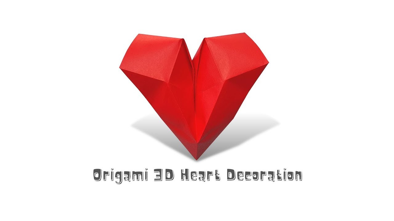 How to fold an easy paper heart for Valentine's decoration tutorial - Origami Heart tutorial 2023
