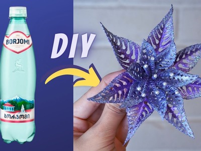How to make a hairpin, curtain holder, Christmas tree toy out of a plastic bottle. DIY from trash