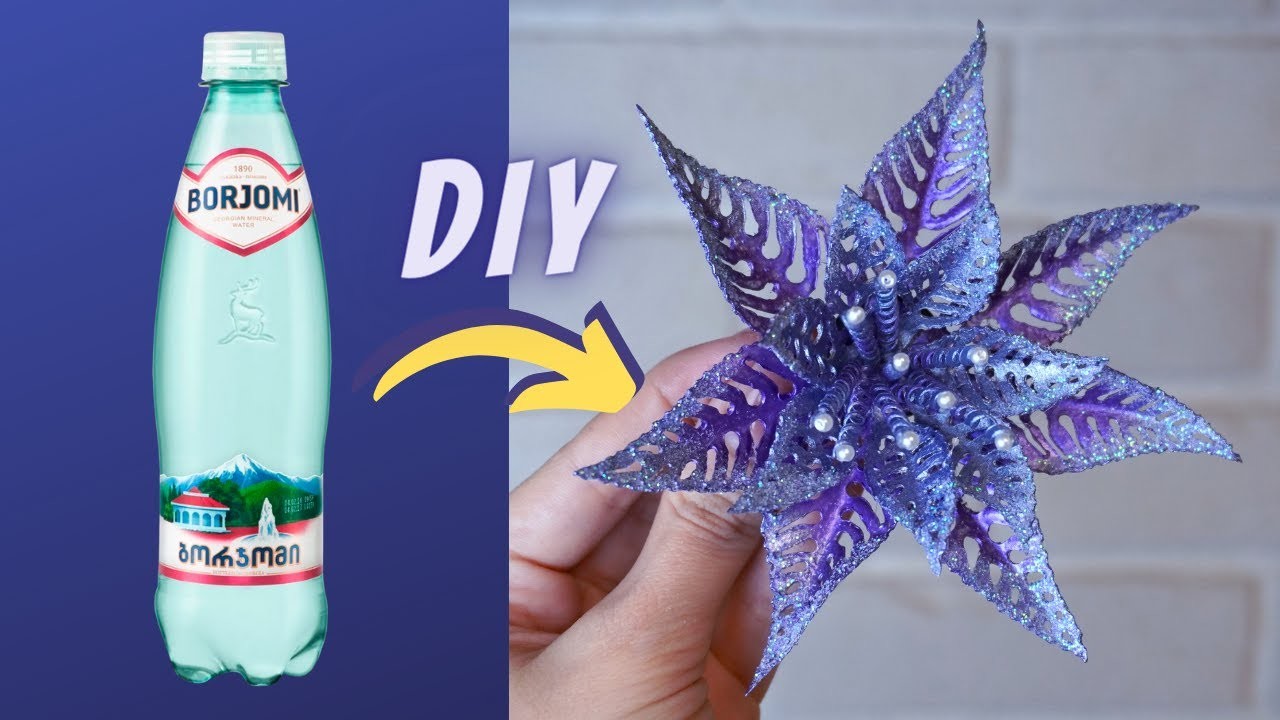 How to make a hairpin, curtain holder, Christmas tree toy out of a plastic bottle. DIY from trash