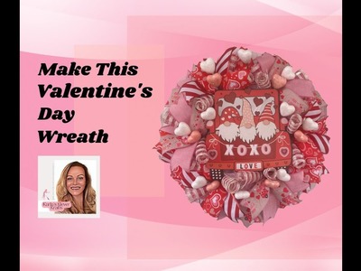 How to Make a Valentines Day Gnome Wreath, DIY Red Truck Mesh Wreath