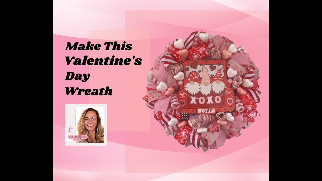 How to Make a Valentines Day Gnome Wreath, DIY Red Truck Mesh Wreath