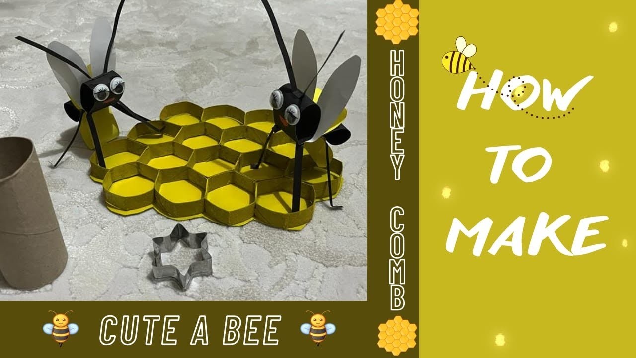 How to Make Cute a Bee &  Honey Comb | Craft Origami