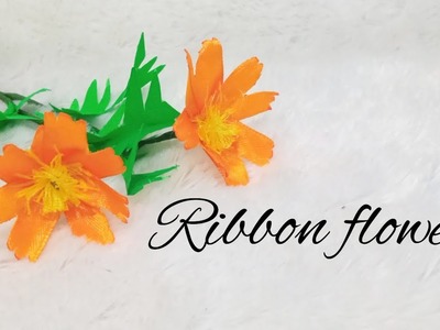 How to make satin ribbon flowers,Bunga dari pita,ribbon flowers