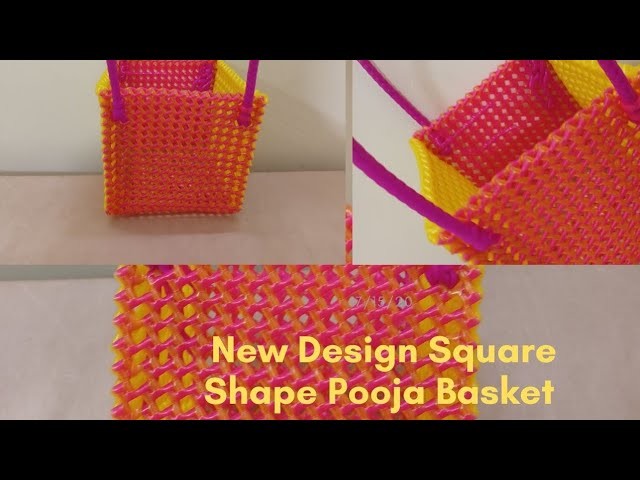 New Model Speacial Pooja Basket Making Tutorial For Beginners @SaiCraftWorks