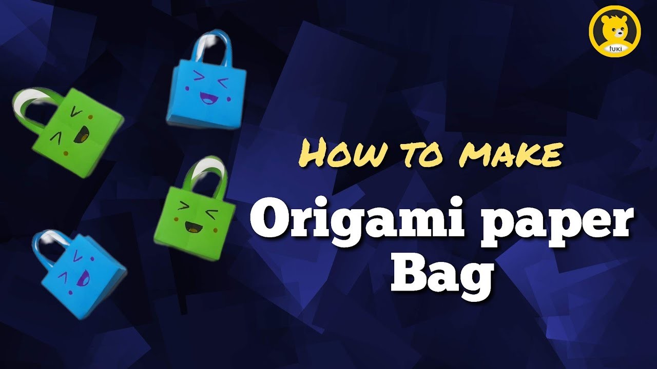 Origami Paper Bag || How To Make Paper Bags with Handles || For Kids