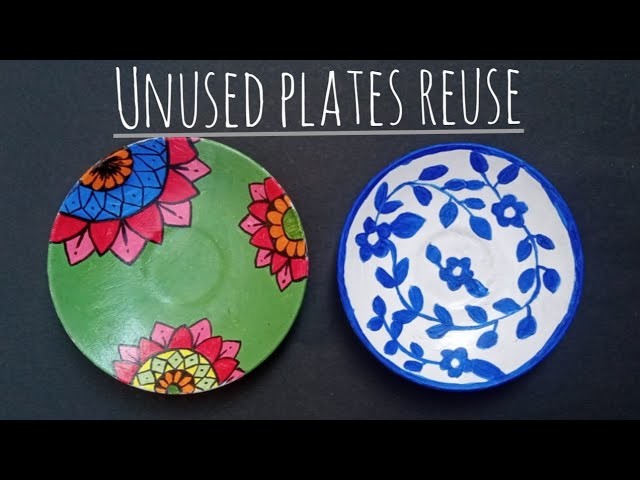 Painting on Broken plates. Out of best waste. How to reuse broken plates DIY home decor.#plates