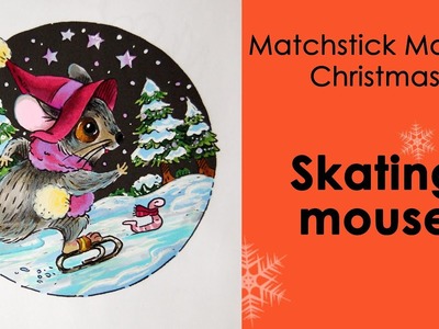 Skating mouse #Coloring in 'Matchstick Mouse: Christmas' with Ohuhu markers #adultcoloring