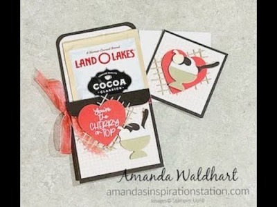 Stampin' Up! Share A Milkshake Cocoa Treat & 3x3 Card with Amanda's Inspiration Station