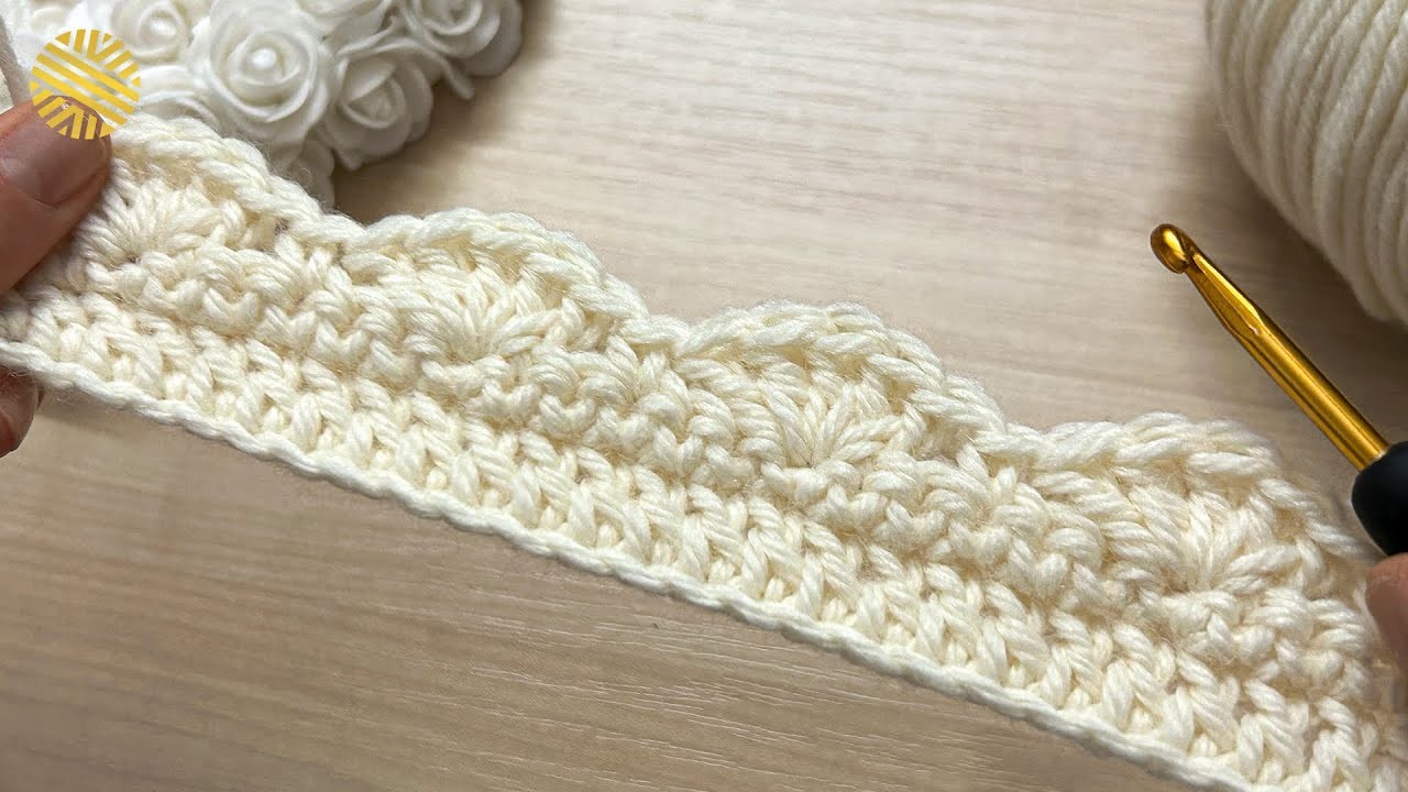 SUPER EASY Crochet Border Pattern for Beginners! ???????????? PRETTY Crochet Edging for Blanket and Jersey