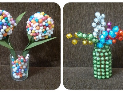 Thermocol flower | beads flower | thermocol balls | beads | thermocol anila justin | art | craft