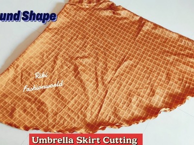 Umbrella Skirt Cutting |घाघरा Stitching. DIY | Ghaghra design.घेर वाला लहंगा ऐसे बनाएं