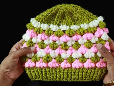 Unique Design Crochet Multi Color Cap.Hat | Crochet Beanie Design