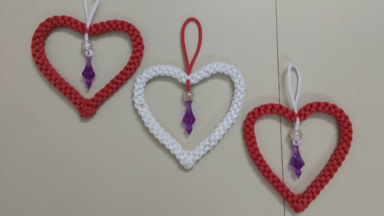 Valentine day special gift.macrame heart shape.Macrame latest design 2023.(@Renuka creation)