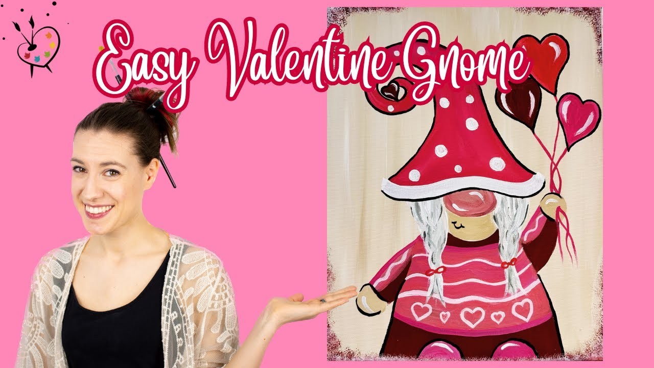 Valentine Gnome Painting