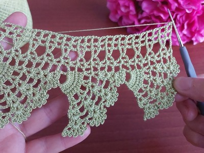 Wonderful Beautiful Flower Crochet PatternTunisia Knitting Free Tutorial for beginners Tığ işi örgü