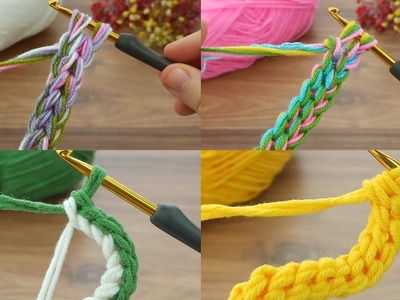 Wow ????⚡ Amazing crochet very easy cord making crochet bag handle models #crochet #knitting