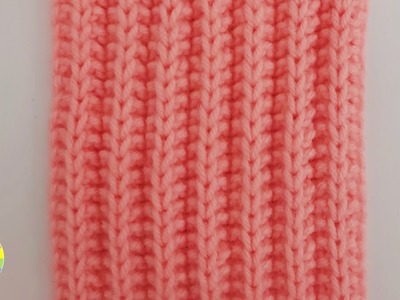 2 Row Reversible Knitting Pattern || How to Knit a MUFFLER