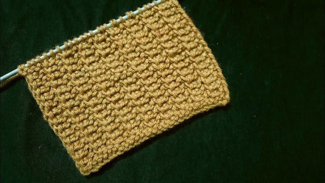 2 Rows Repeat Knitting Stitch Pattern In Urdu And Hindi For All Projects #297#createknits #Knitting