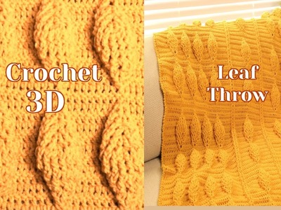 3D Crochet Blanket - Crochet Throw