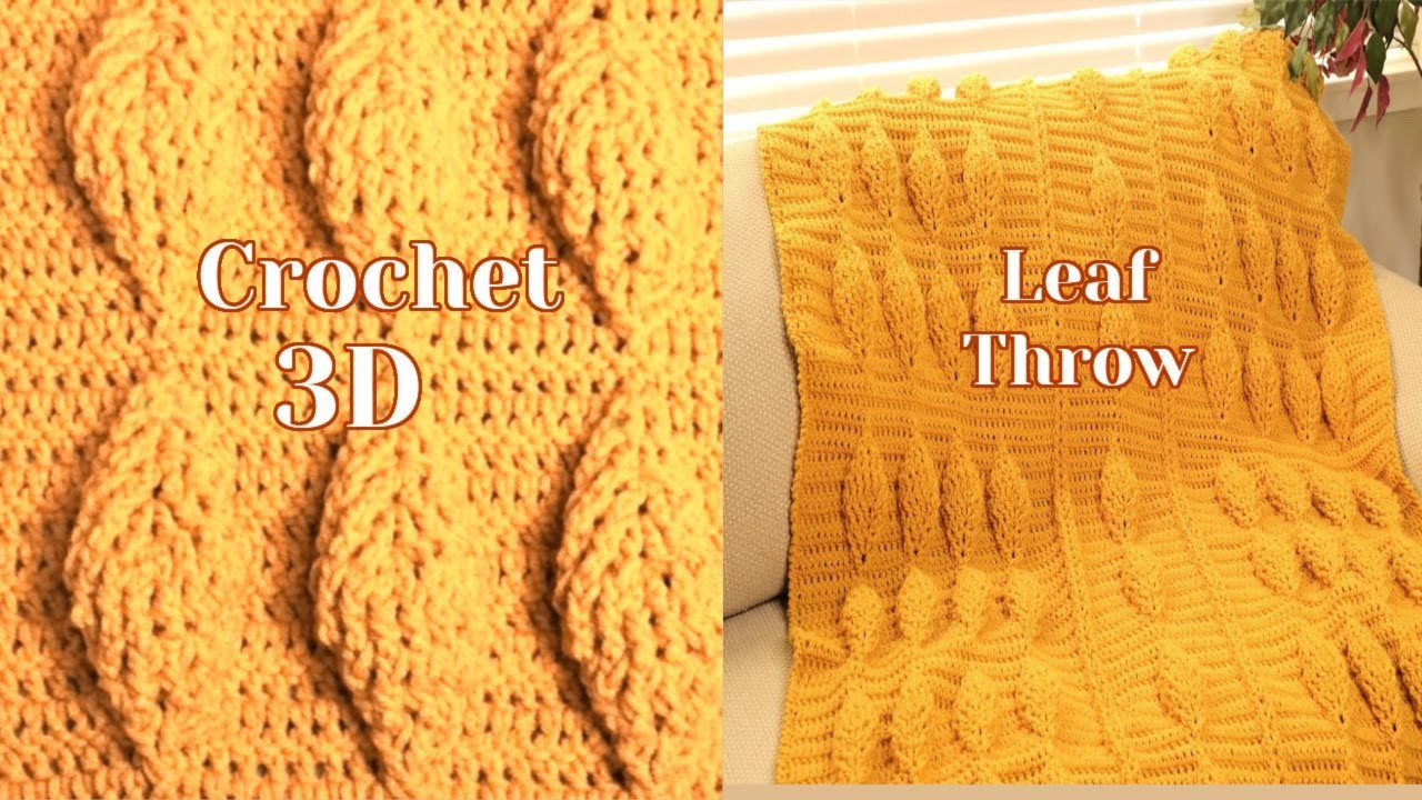 3D Crochet Blanket - Crochet Throw