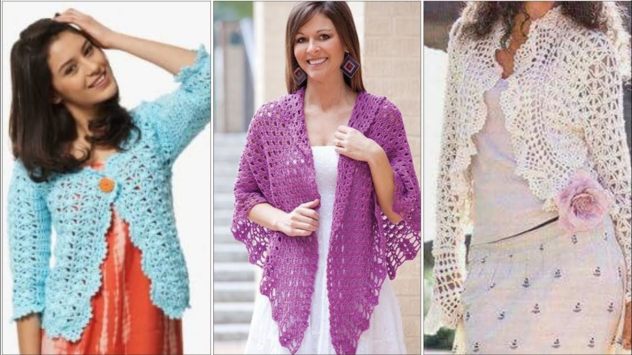 Awesome and charming crochet pattern vest jacket woman & girls events wear designs 2023 collection