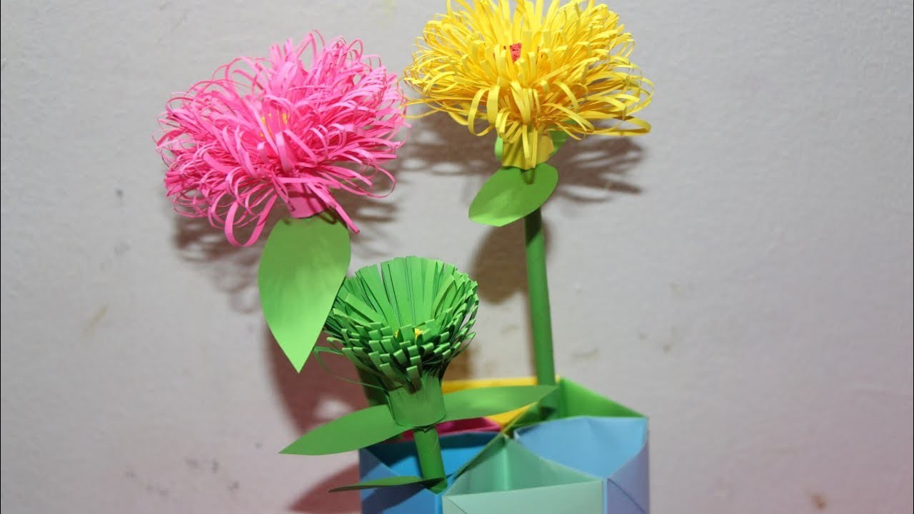 Beautiful flower paper folding origami tutorial