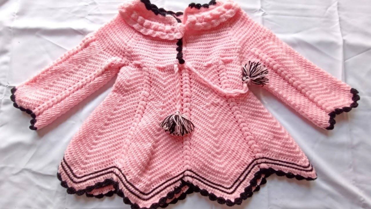 Beautiful Hand Knitted Baby Sweater Pattern | Knitting Patterns For Baby Girl |