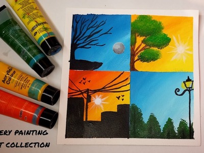 Beautiful scenery Painting #panting by SFS art collection #acrylic painting tutorial  