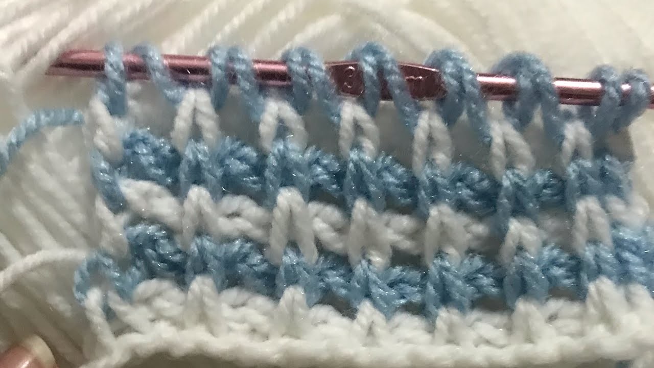 Crochet Art. simple tunisian crochet for beginners. live tutorial. online step by step lesson #54
