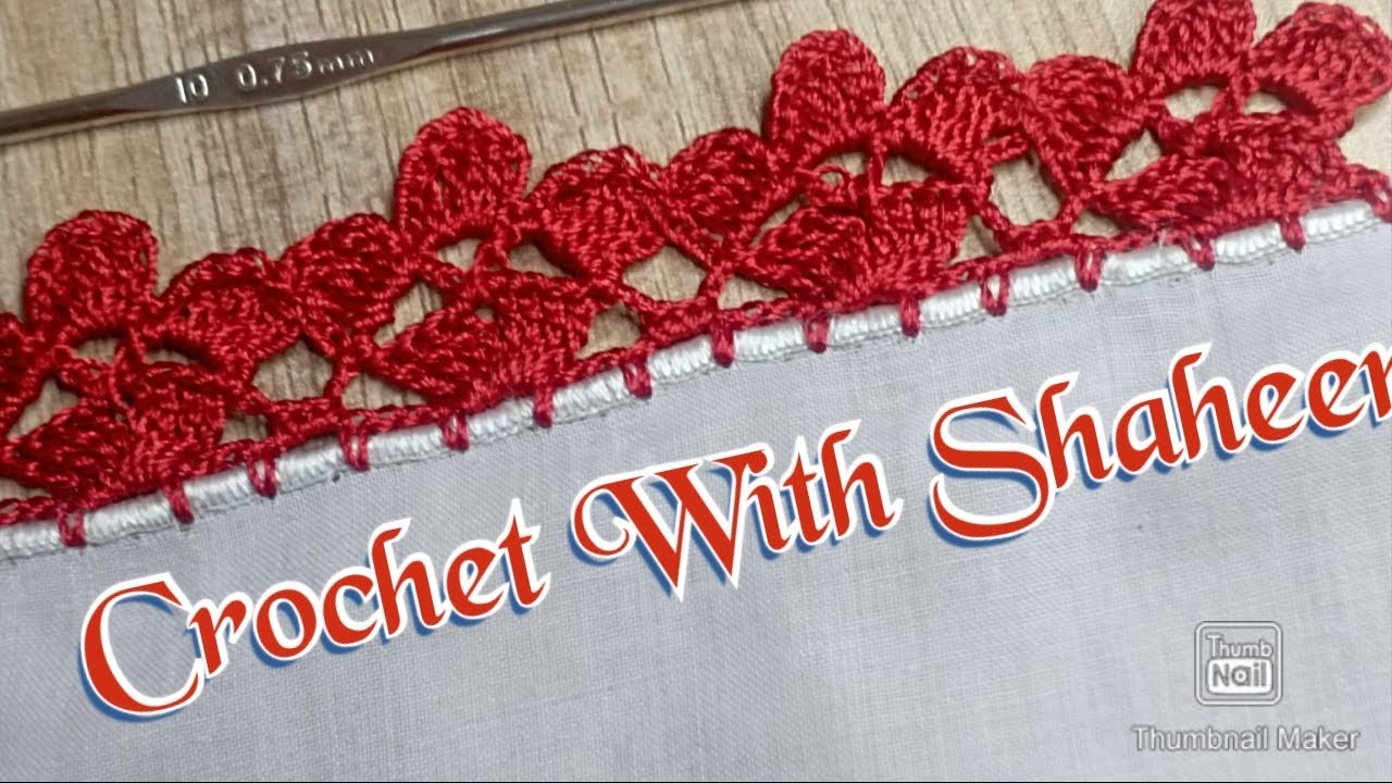 Crochet dupata lace tutorial. Crochet design #1 By @crochetwithshaheen0786