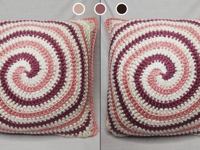 CROCHET: How to Crochet a Spiral Granny Square Throw Pillow| Crochet Pattern|Afristylz Yarns