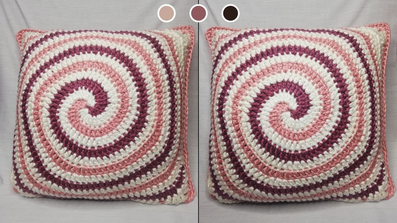 CROCHET: How to Crochet a Spiral Granny Square Throw Pillow| Crochet Pattern|Afristylz Yarns