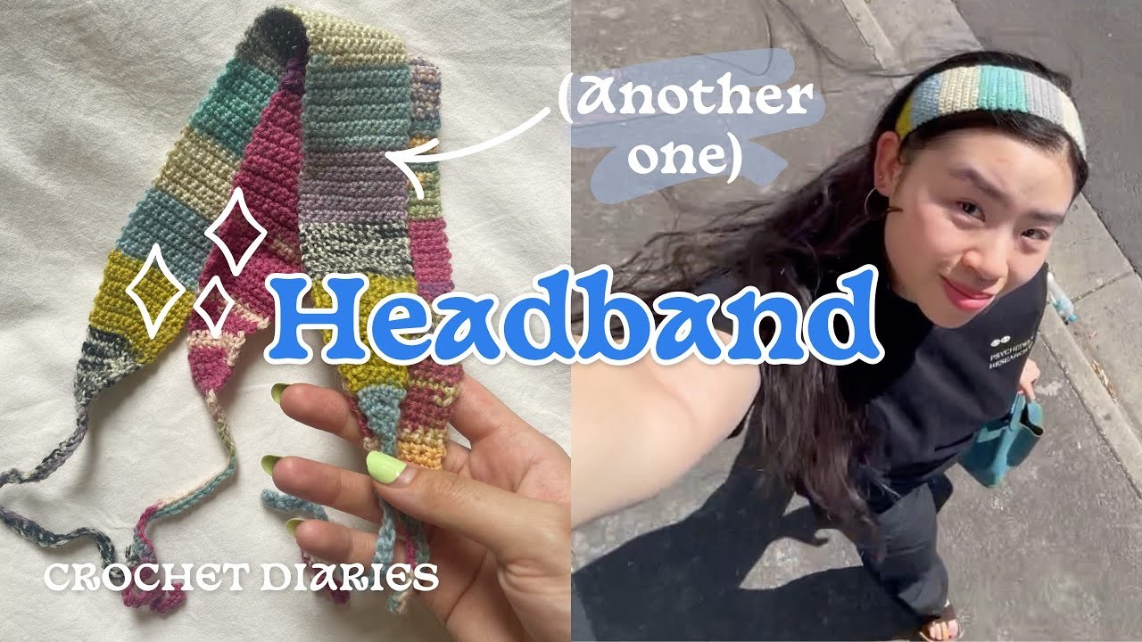 Crochet how-to: HEADBAND tutorial ✷ beginner HAIRBAND with scrap yarn