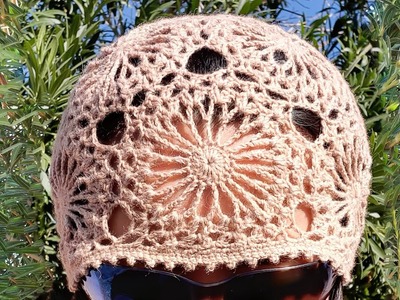 Crochet Lace Dandelion Flower Hat