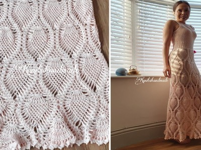 Crochet pineapple maxi dress