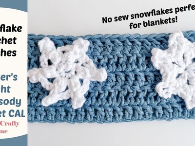 Crochet Snowflake Stitch perfect for blankets! A Winter's Night Rhapsody Blanket CAL