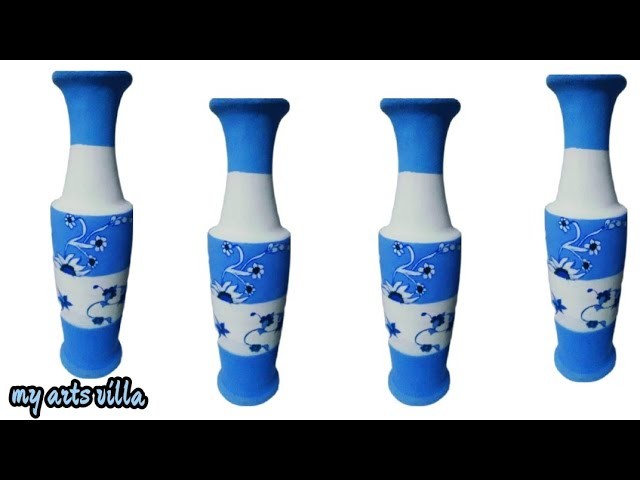 Diy Corner Flower Vase making | Cement flower vase | Flower Vase painting Tutorial | How to