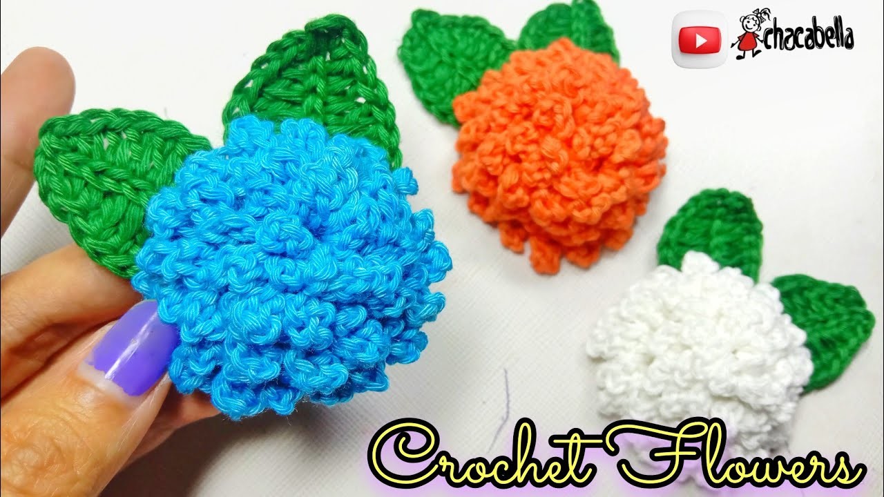 DIY Crochet Flowers || How to Crochet Marigold Flower Easy And Simple For Beginners