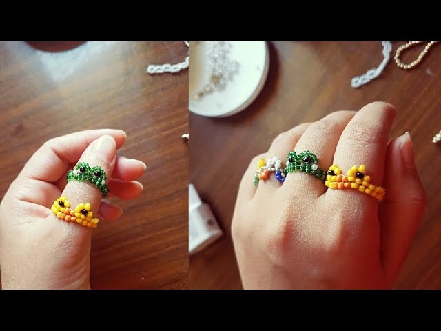 Diy Duck & Frog | Deads Ring Making Tutorial | Bead Ring