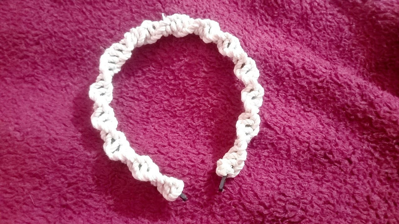 DIY macrame hair band for girls #macrame