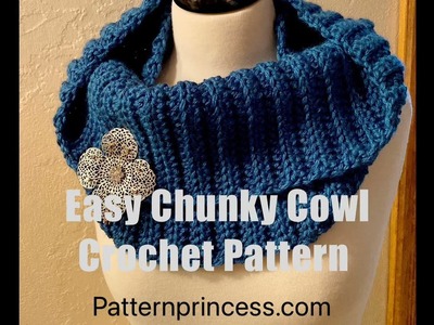 Easy Chunky Cowl Crochet Pattern