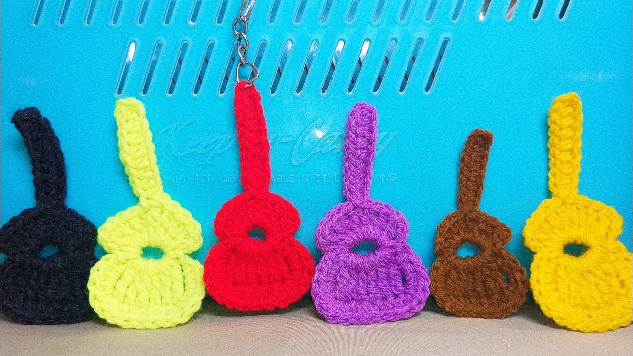 Easy Crochet Guitar - Guitar Keychain