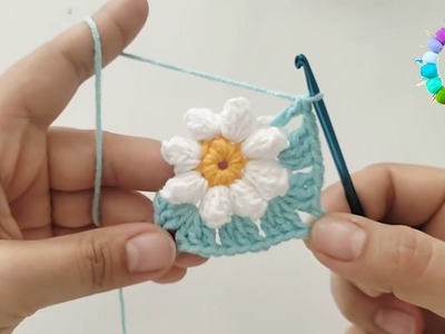 ????Easy✅ Daisy Flowers grannysquare Crochet ????