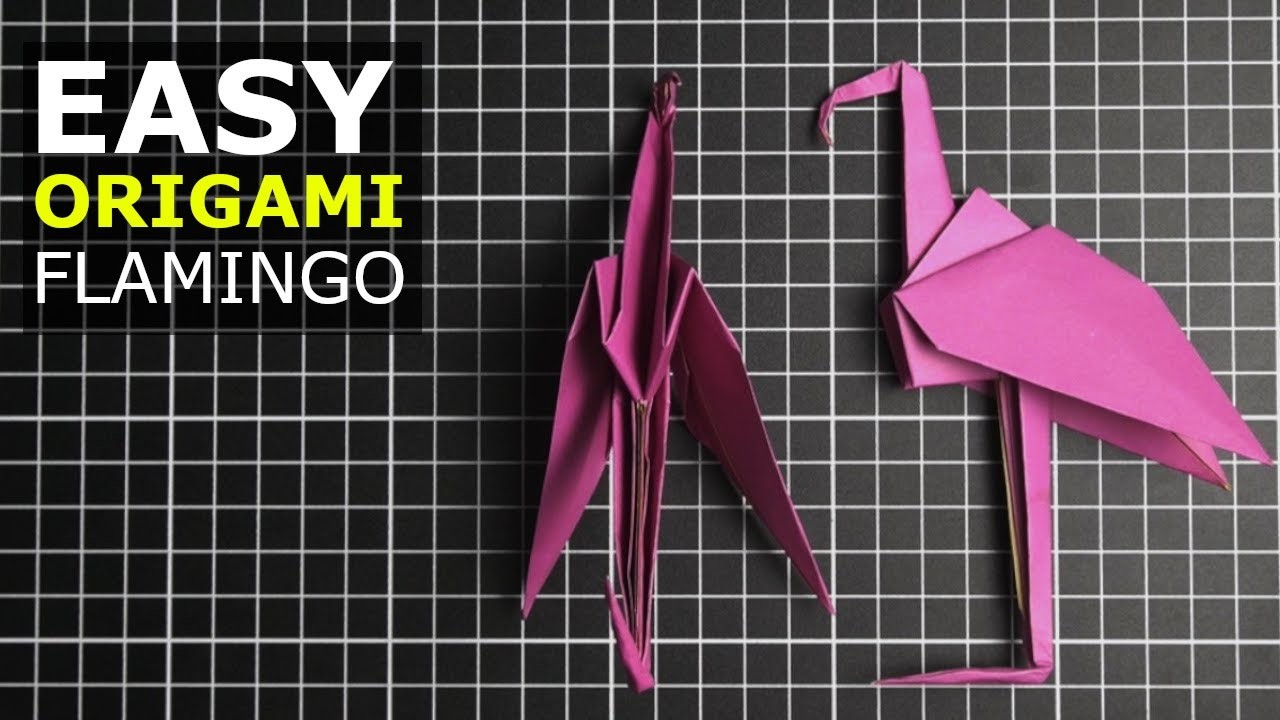 EASY Origami Flamingo Tutorial | Step By Step HD