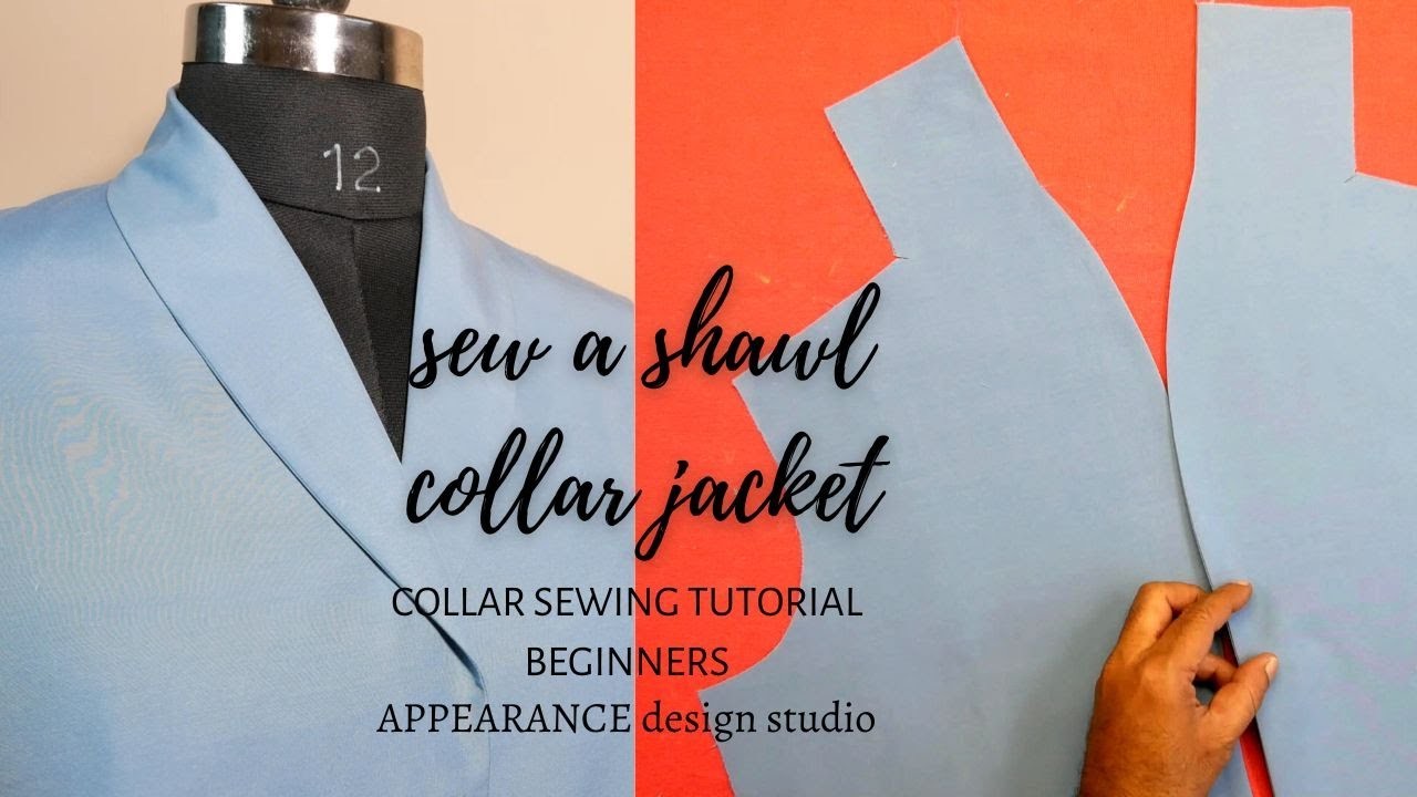 Easy Way To Sewing shawl collar | Coat Collar Tutorial Cutting and Stitching | Sewing Tutorial #23